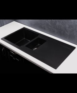 Кухонная мойка Kuppersberg MODENA 1,5B2D BLACK METALLIC- фото 2