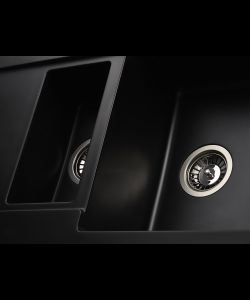 Кухонная мойка Kuppersberg MODENA 1,5B2D BLACK METALLIC- фото 3