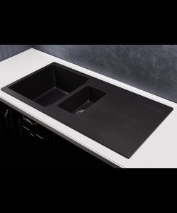 Кухонная мойка Kuppersberg MODENA 1,5B2D BLACK- фото 2