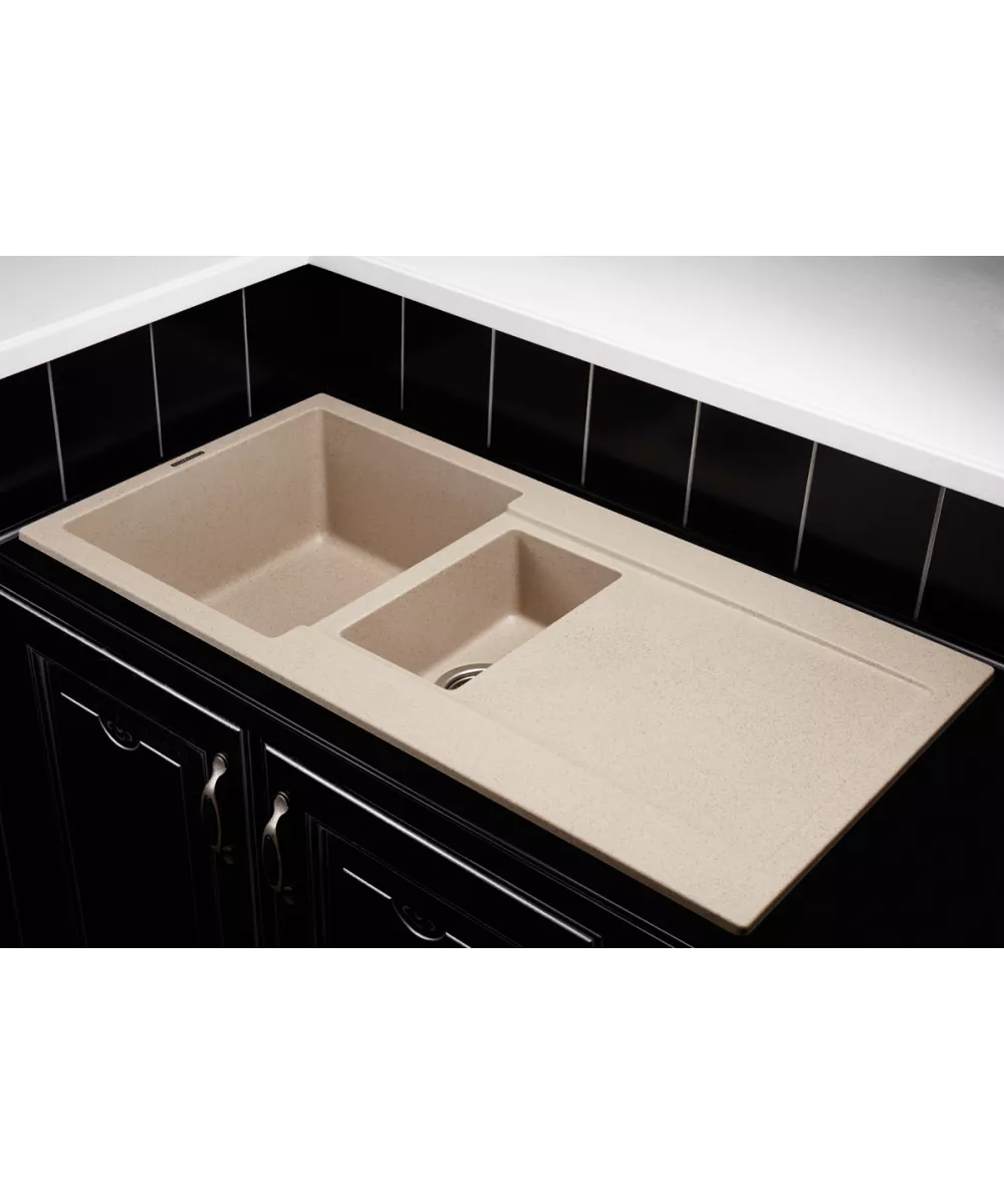 Кухонная мойка Kuppersberg MODENA 1,5B2D BEIGE - фото 2