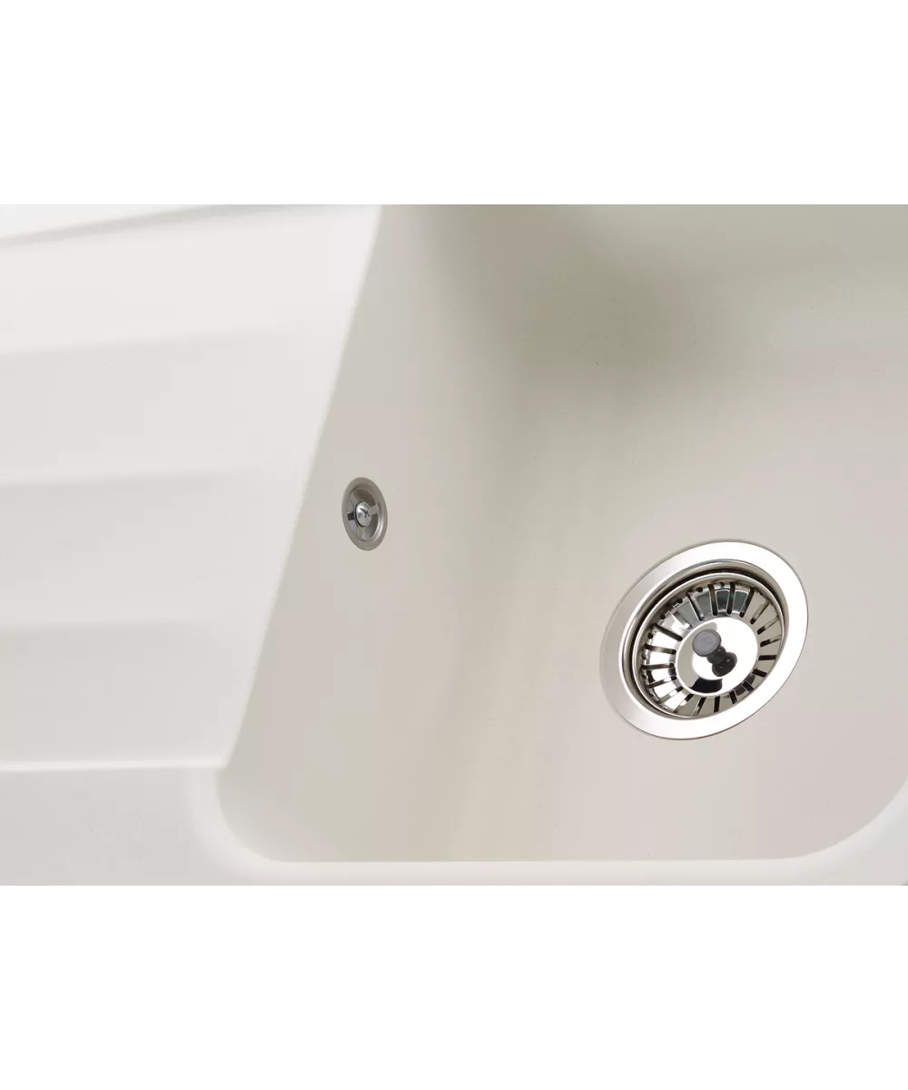Кухонная мойка Kuppersberg LIRA 1B1D WHITE ALABASTER - фото 3