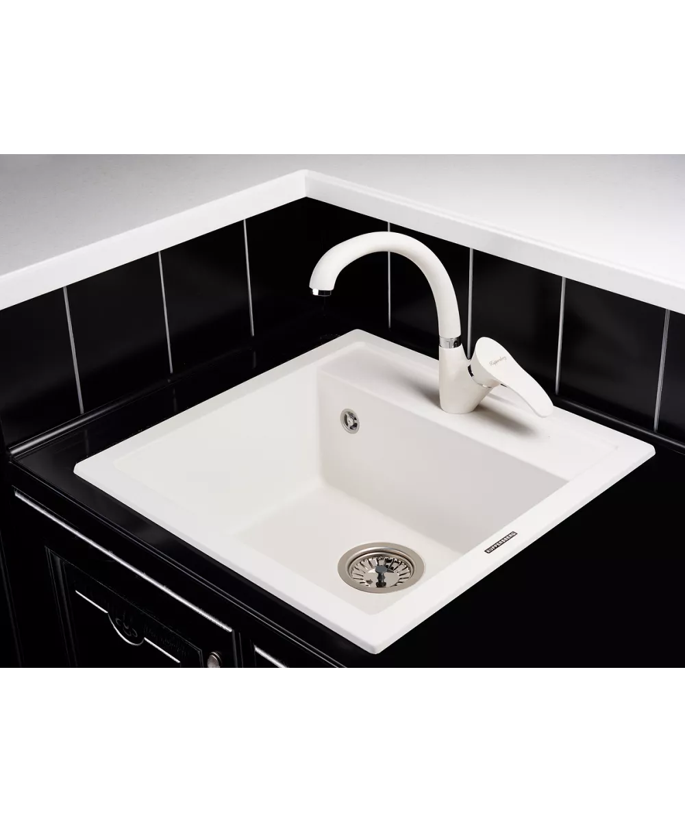 Кухонный смеситель GUS KG2511 WHITE ALABAS. - фото 2