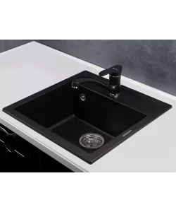 Кухонный смеситель TOPAZ KG2560 BLACK METAL. - минифото 2
