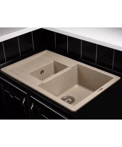 Кухонная мойка Kuppersberg MODENA 1,5B1D SAND - минифото 2
