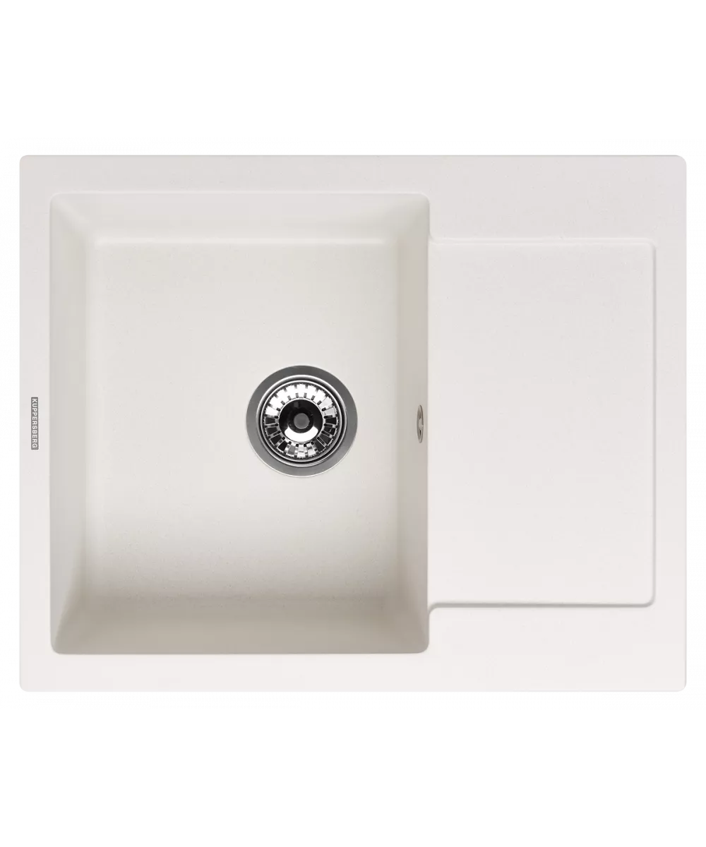 Кухонная мойка Kuppersberg MODENA 1B1D WHITE ALABASTER - фото 1