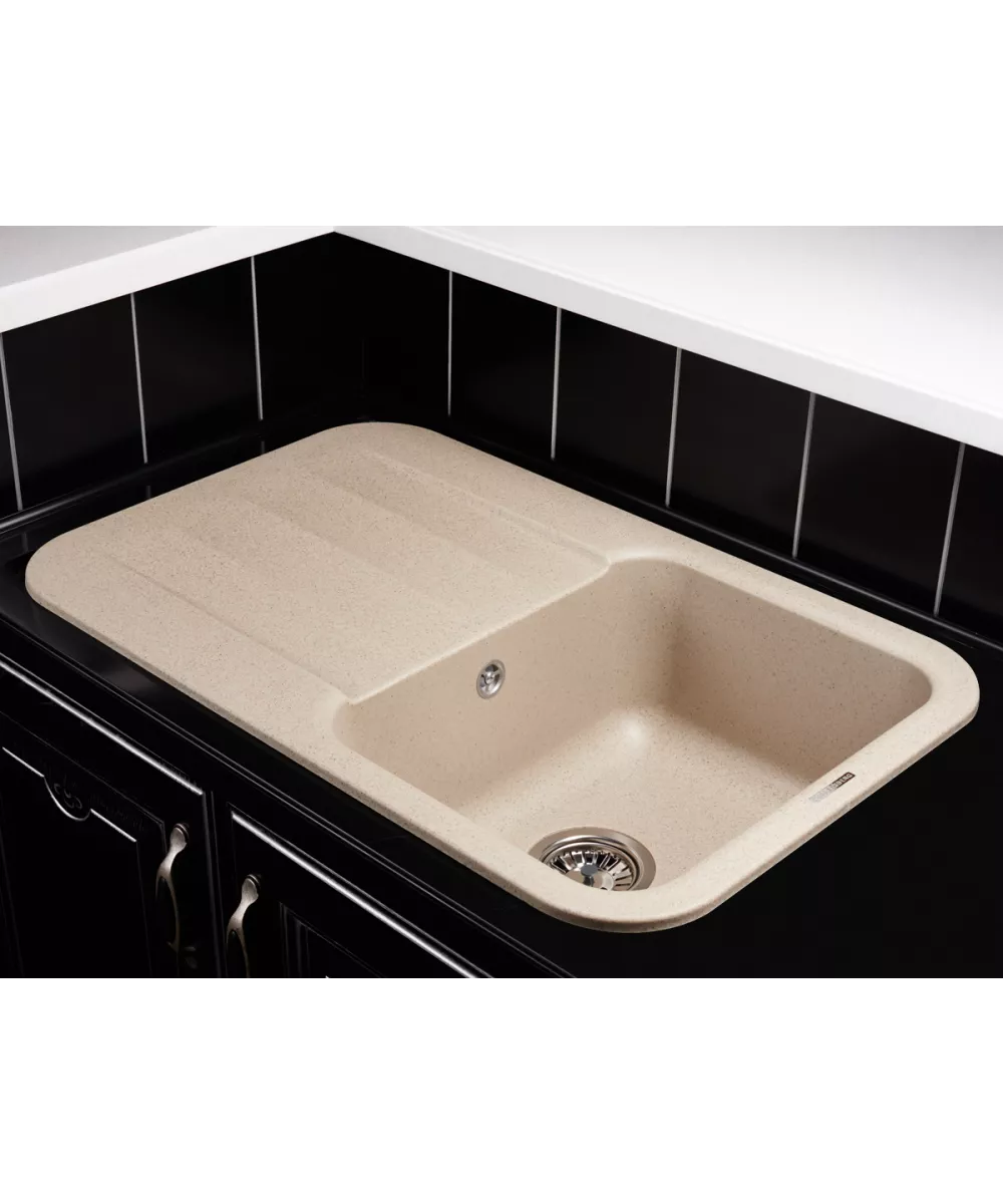 Кухонная мойка Kuppersberg LIRA 1B1D BEIGE - фото 2