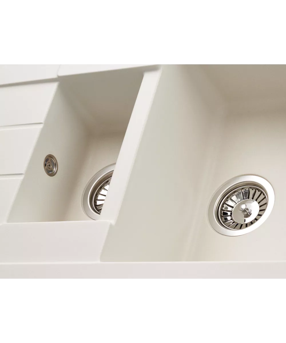 Кухонная мойка Kuppersberg MODENA 1,5B1D WHITE ALABASTER - фото 3