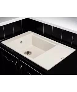 Кухонная мойка Kuppersberg MILA 1B1D WHITE ALABASTER - минифото 2