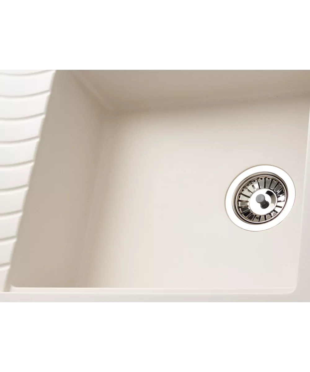 Кухонная мойка Kuppersberg MILA 1B1D WHITE ALABASTER - фото 3