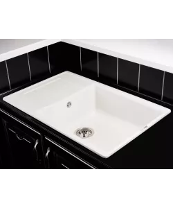 Кухонная мойка Kuppersberg MODENA 1B1D WHITE ALABASTER - минифото 2