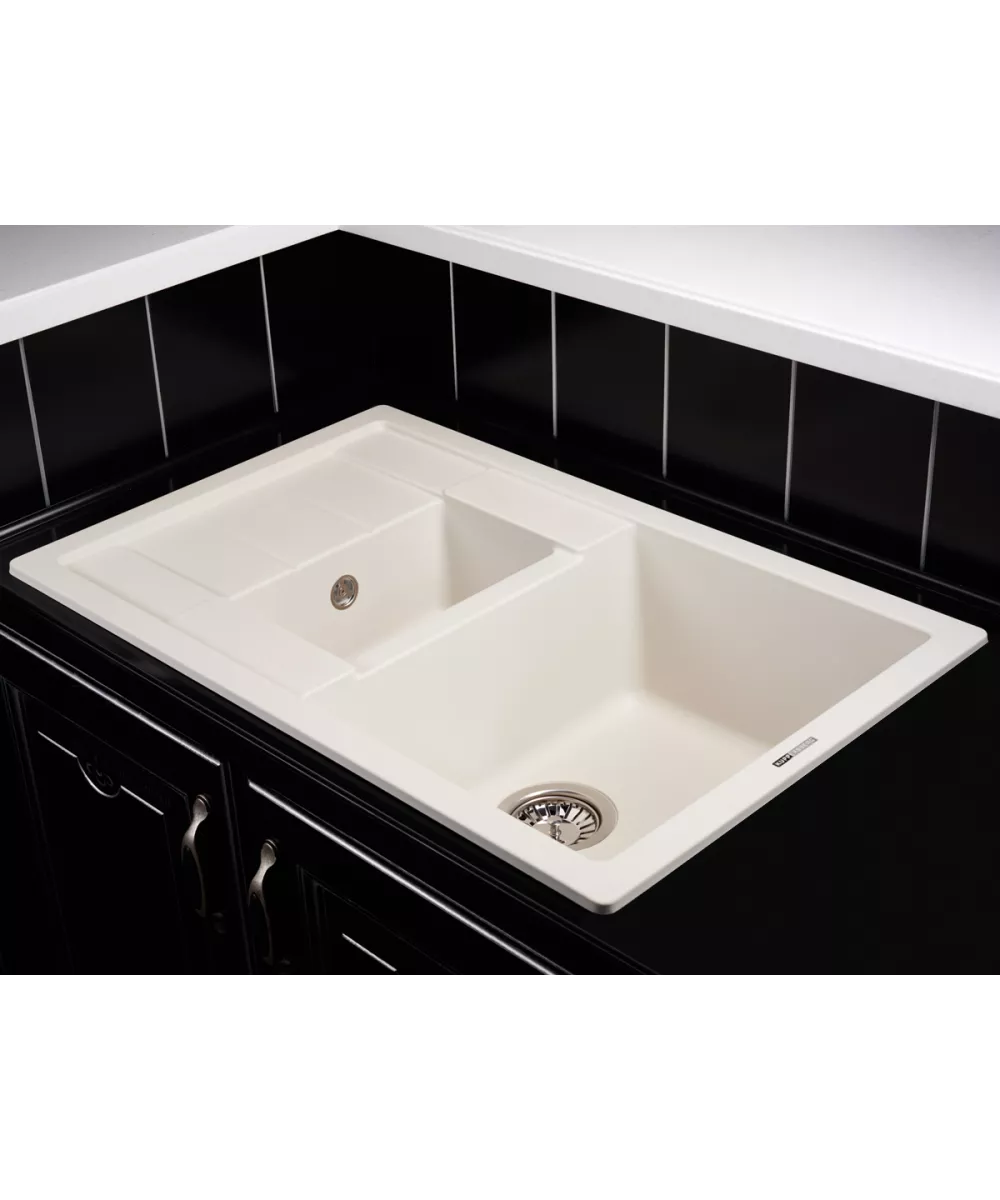 Кухонная мойка Kuppersberg MODENA 1,5B1D WHITE ALABASTER - фото 2
