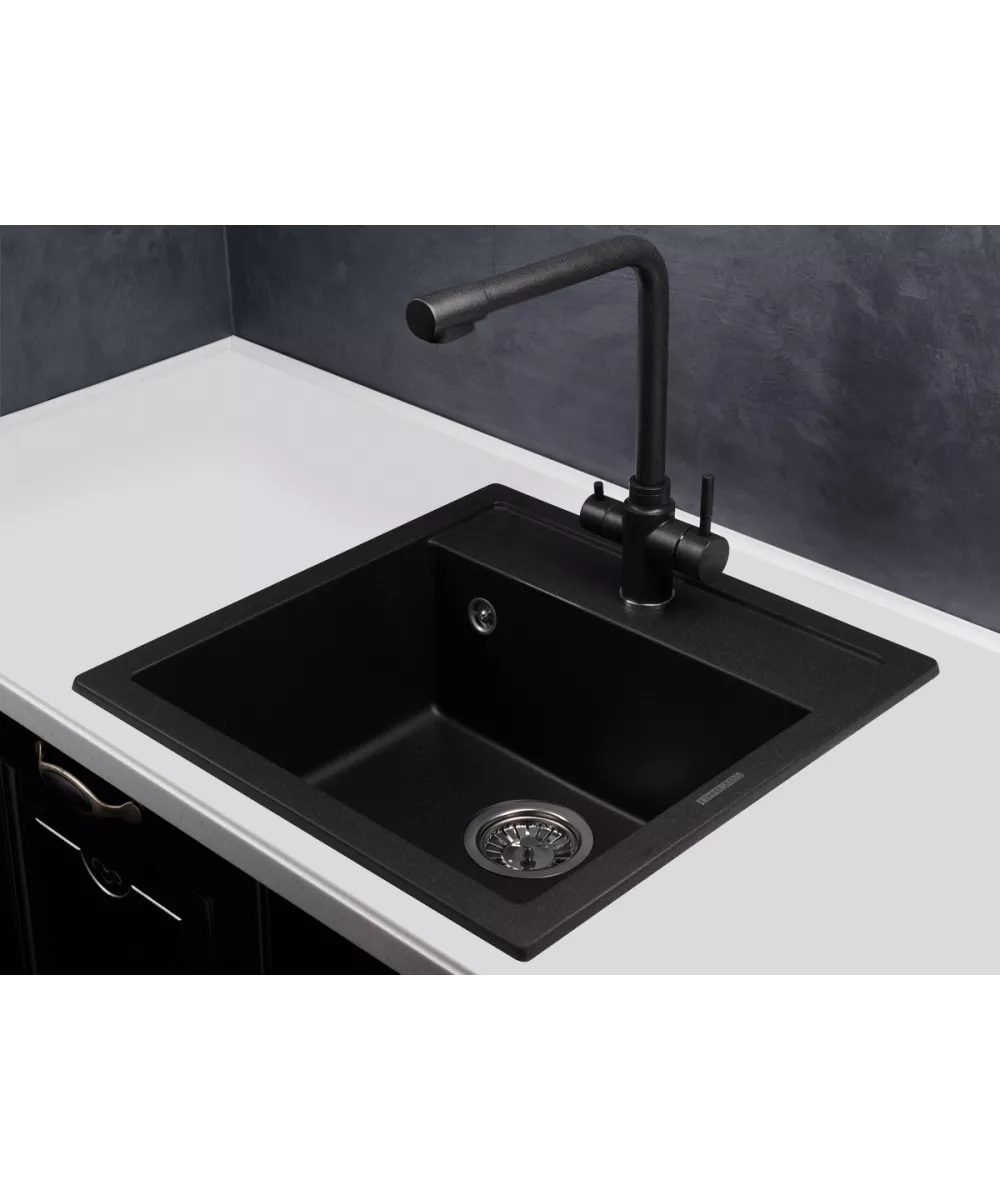 Кухонный смеситель Geo KG2385CR BLACK - фото 2