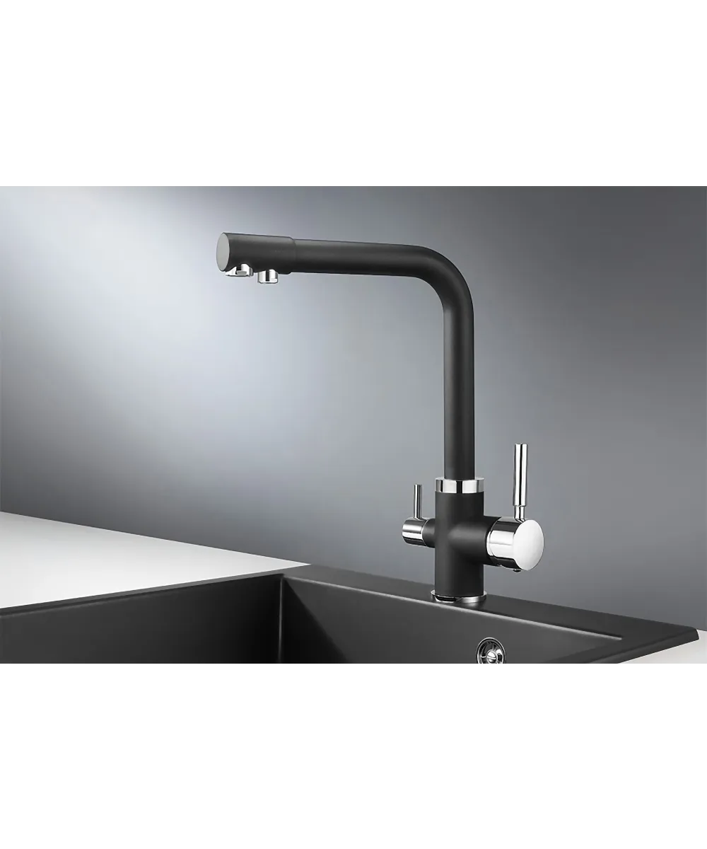 Кухонный смеситель GEOS DEEP BLACK - фото 2