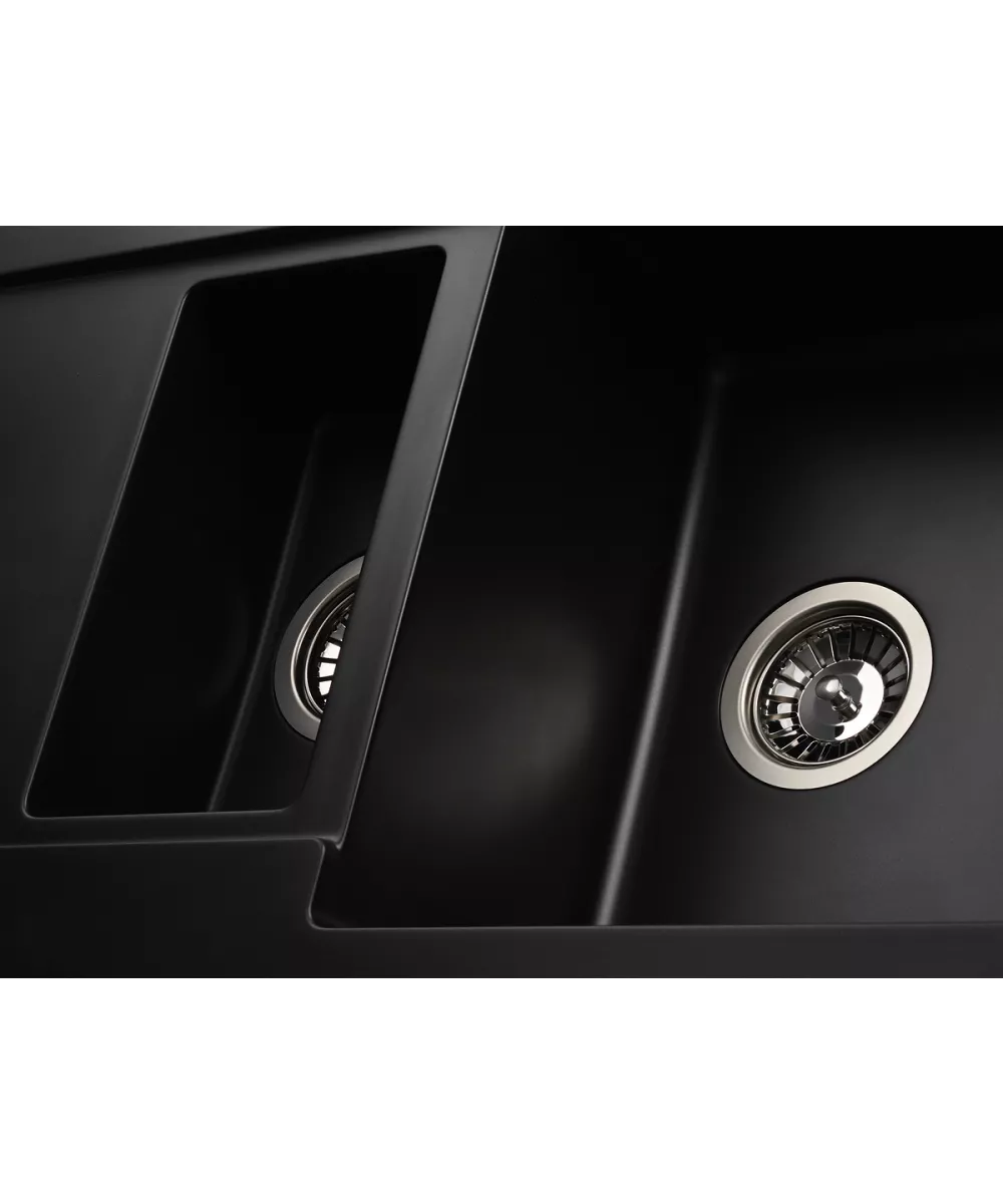 Кухонная мойка Kuppersberg MODENA 1,5B2D BLACK METALLIC - фото 3
