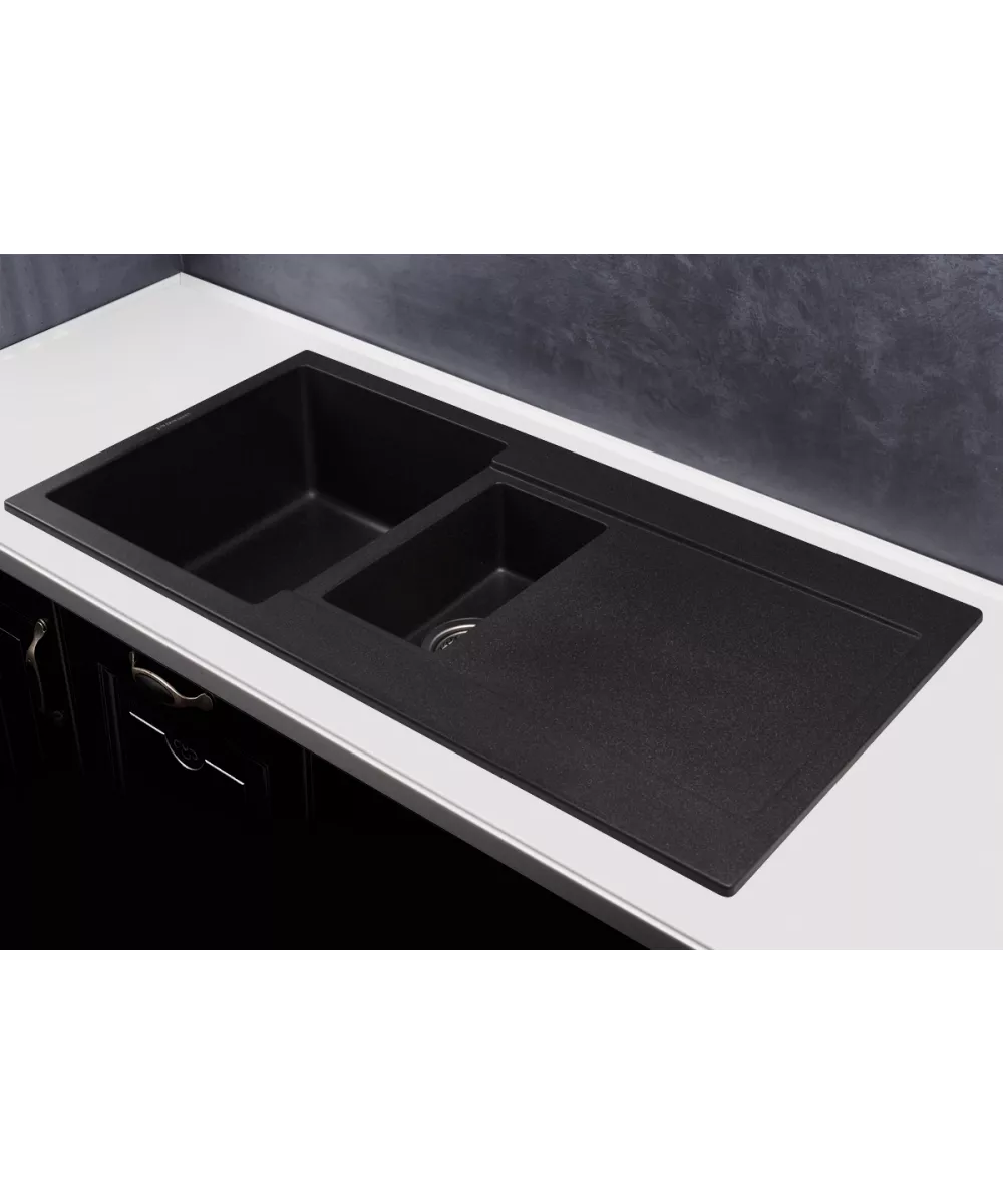 Кухонная мойка Kuppersberg MODENA 1,5B2D BLACK - фото 2