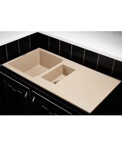 Кухонная мойка Kuppersberg MODENA 1,5B2D SAND - минифото 2
