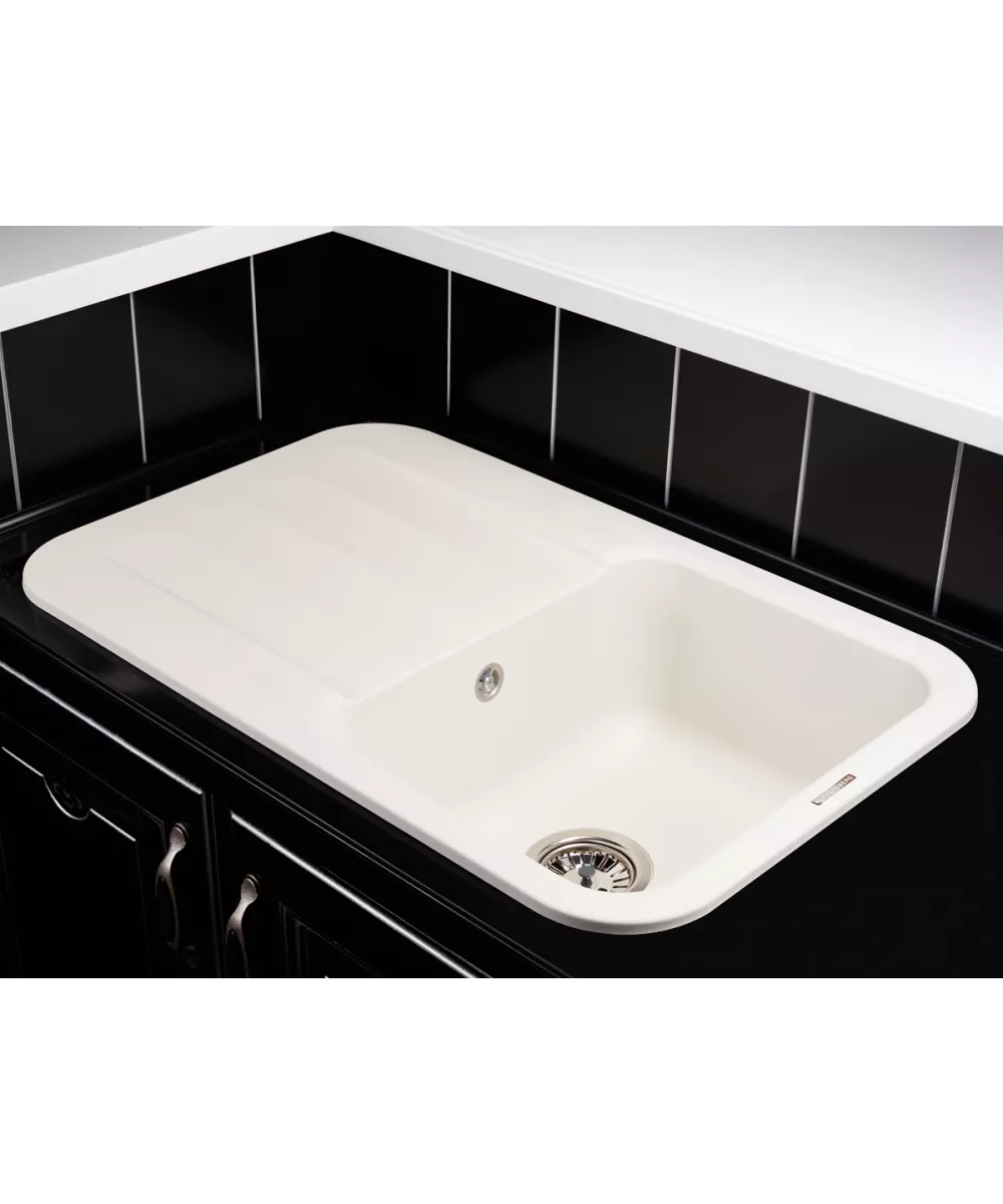 Кухонная мойка Kuppersberg LIRA 1B1D WHITE ALABASTER - фото 2