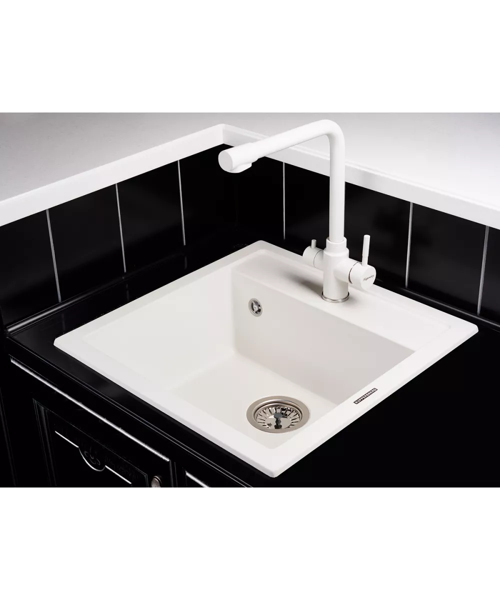 Кухонный смеситель Geo KG2385CR WHITE ALABAS. - фото 2