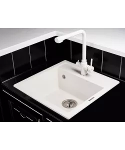 Кухонный смеситель Geo KG2385CR WHITE ALABAS. - минифото 2