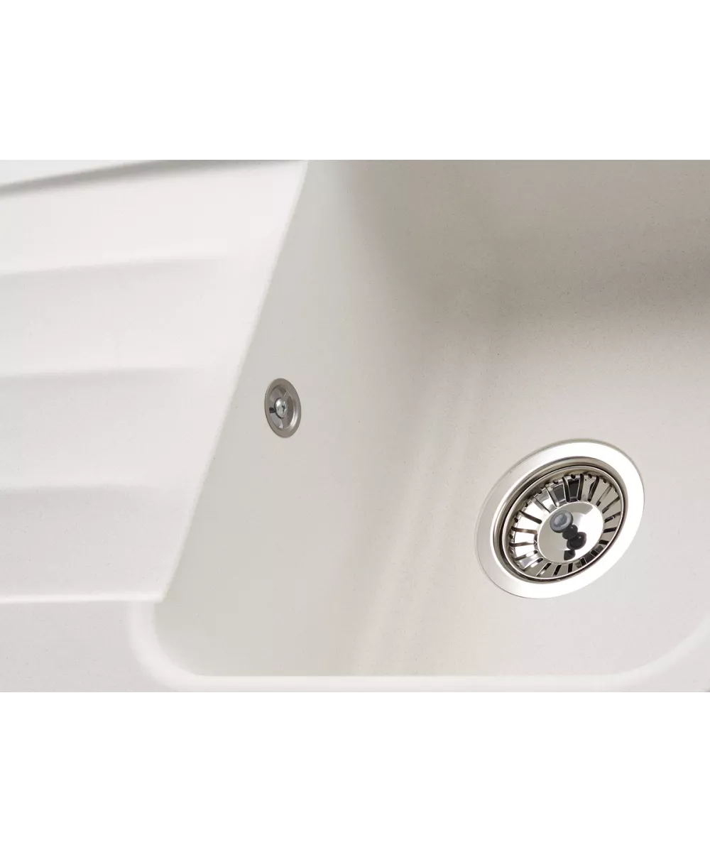 Кухонная мойка Kuppersberg LIRA 1B1D WHITE - фото 3